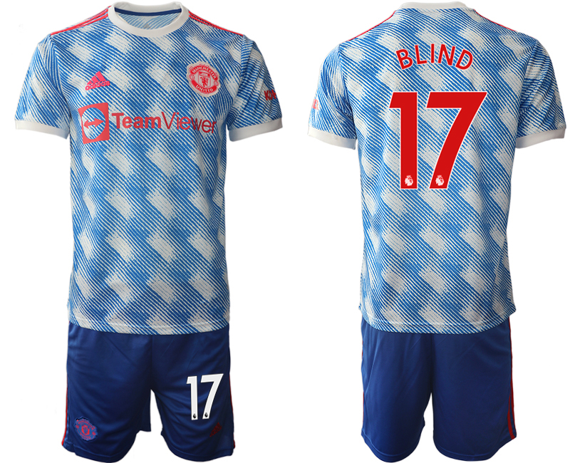 Men 2021-2022 Club Manchester United away blue #17 Soccer Jersey->manchester united jersey->Soccer Club Jersey